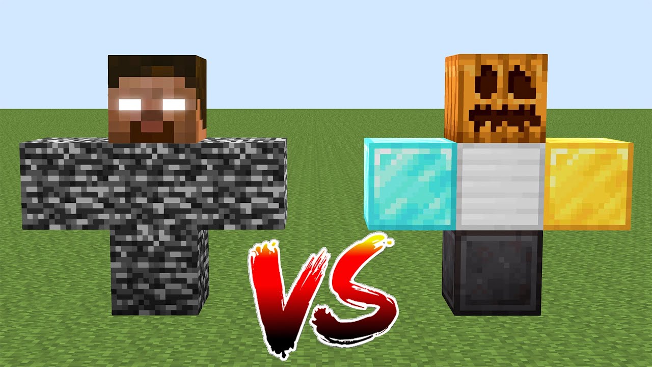 BEDROCK HEROBRINE vs All New Golems - Battle Minecraft Mobs