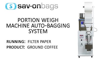 Table Top Weighing Machine with Auto Bagger System - Running Filter Paper