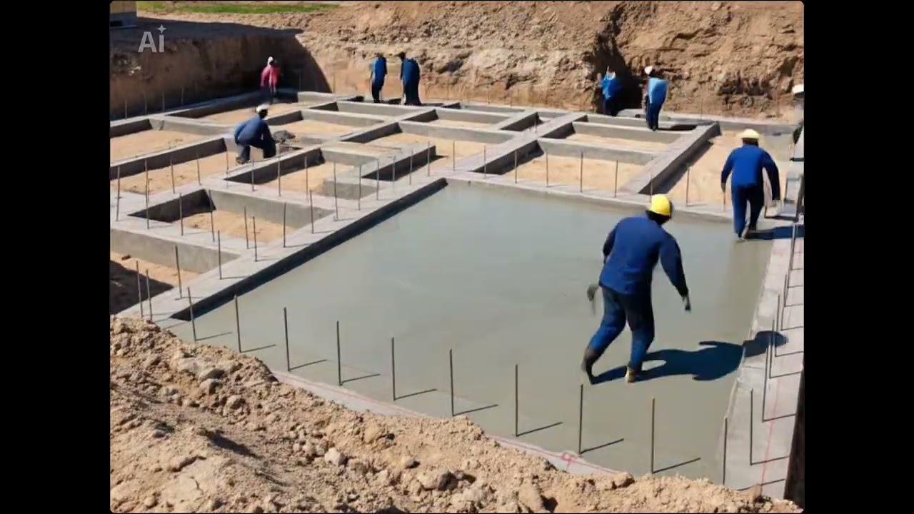 Ai creativity workers working too build dream house from foundation 