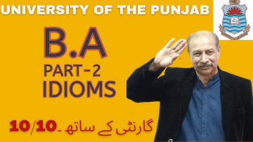 B.A English PART 2 Idioms