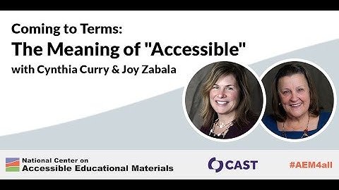 Coming to Terms: The Meaning of "Accessible"