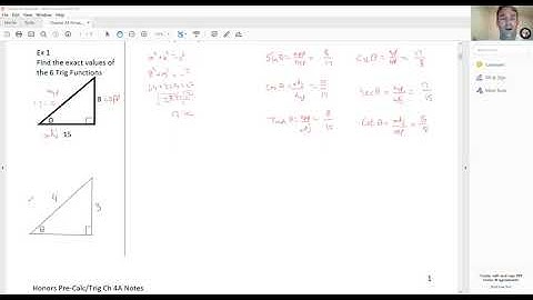 Pre-Calculus: Section 4.3 (Right Triangle Trigonometry)