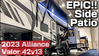 MOST Requested Side Patio Fifth Wheel Toy Hauler | 2023 Alliance Valor 42v13