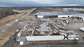 4K drone EF2 Tornado aftermath, Grand Blanc, Mi 2/28/2024