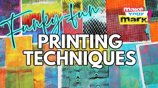 Fun Printing Techniques with Gel Press  #gelpress #monoprinting #crafts