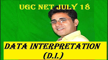 UGC NET 2018: PAPER I: DATA INTERPRETATION (D.I.)