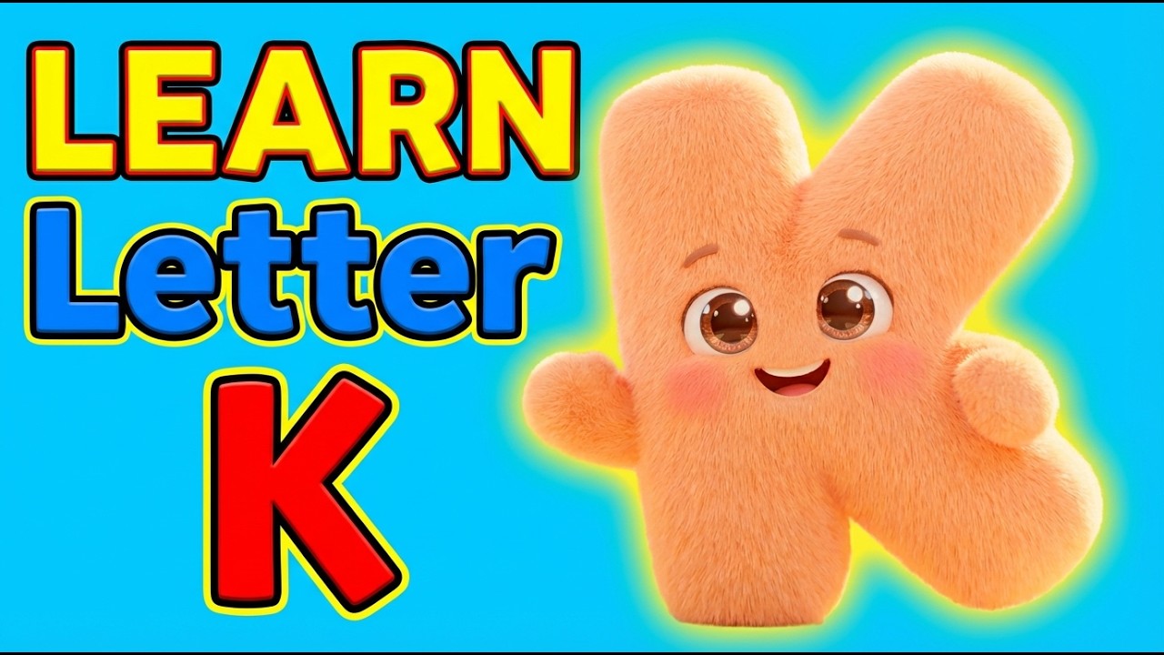Letter K for Kids 🔤🦘🪁👑 | Learn the Alphabet with Funny K Words & Song