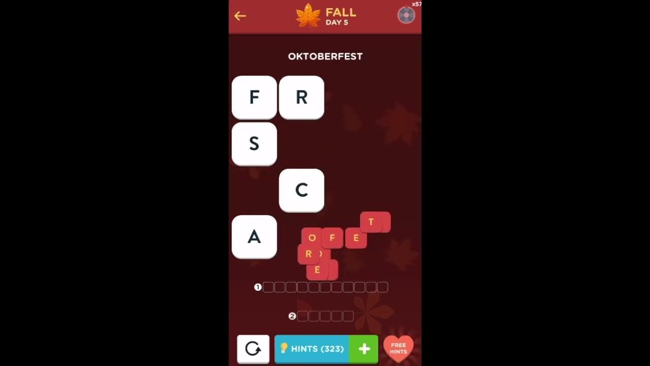 WordBrain 2 Fall Event Day 5 October 2 2023 Answers, Solutions and