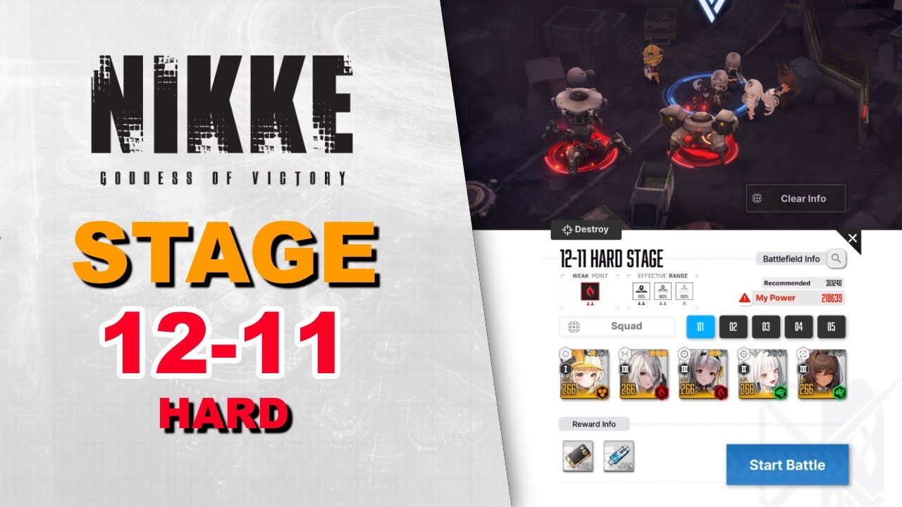 Stage 12-11 Hard Mode | Goddess of Victory: Nikke