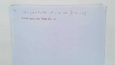 NBHM Solution 2018 in Algebra /Basis of a vector space