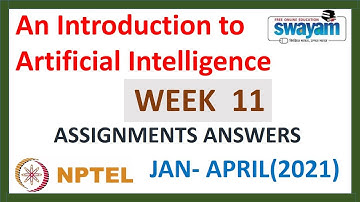 An Introduction to Artificial Intelligence Assignment 11|An Introduction to AI | NPTEL | (Jan-Apr21)