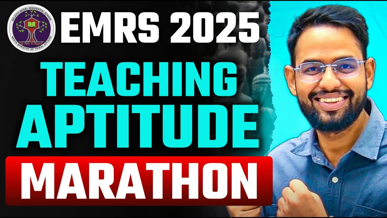 EMRS 2025  TEACHING APTITUDE MARATHON CLASS I ALL TOPIC COVERED IN A CLASS