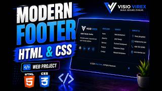 Build a Modern Footer Using HTML & CSS | Beginner Web Development Project