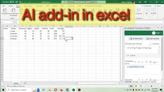 How to add AI add-in in Ms excel | New AI formula editor in Excel