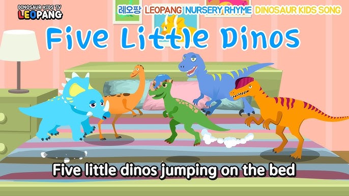 Five Little Dinosaurs Jumping on the Bed Felt Story/ece/circle 