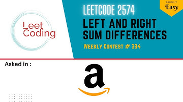 Left and Right Sum Differences  - leetcode 2574