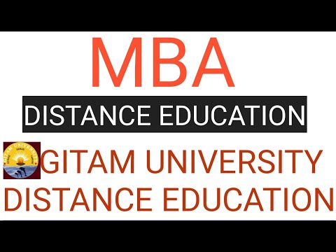 MBA DISTANCE EDUCATION IN GITAM UNIVERSITY