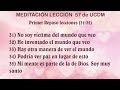 MEDITACIÓN LECCIÓN 57 de Un Curso de Milagros