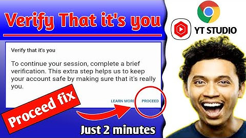 yt studio verify that it