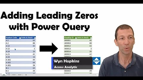 Adding leading zeros using Power Query ( Excel or Power BI )