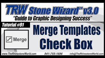 TRW Stone Wizard 3 0 Tutorial Video 91 Merge Templates Check Box