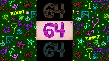 Endless Numbers Count 64, Rgb Color Filter, Bevel Effect, Inversion Effect And G-major Effect.