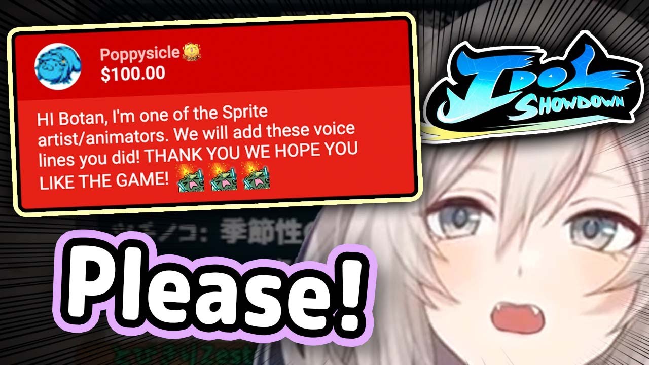 Botan Notices Superchat From "Idol Showdown" Animator About Changing Her Voice Lines【Hololive】