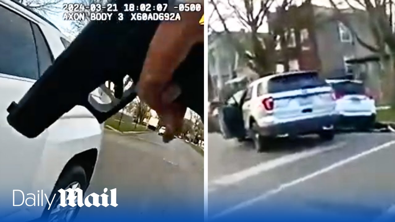 Fierce gun battle breaks out between Chicago man and armed police after traffic stop