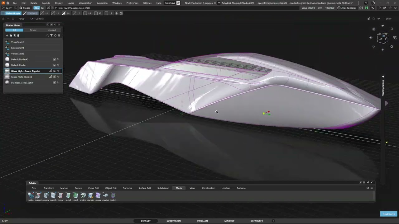Подготовка 3д модели к взуализации и VR (Alias to Blender)