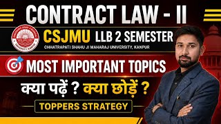 Contract Law 2 Most Important Topics | CSJMU LLB 2 Semester Important Question | Law Debut