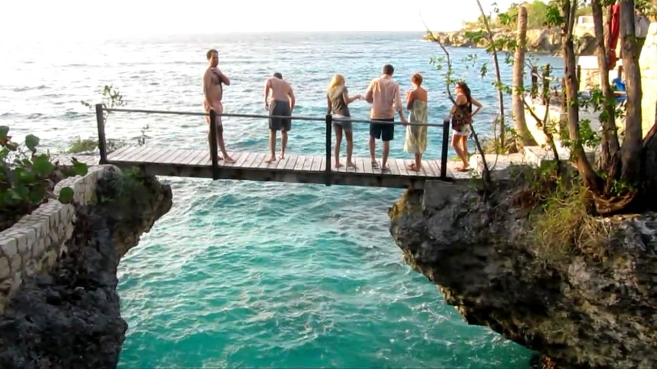 Jamaica - Cliff Jumping at The Rockhouse - Hyler Wedding 