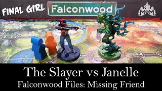 Playthrough Against the Slayer at Falconwood | Final Girl
Jeanette takes on the Slayer at Falconwood. This feature film gives vibes of Stranger Things as you are taking on a killer that drags people into a mirror dimension. I demonstrate how to play against the Slayer, and how to play on the Falconwood location, which requires you to solve 1 of 5 missions before you can defeat the killer. In this playthrough, we attempt to solve the Missing Friend mission.
Note: When explaining Slayers targeting, I accidentally referred to Final Girl as Slayer.
Error: In order to rescue victims around 30 minutes in, I would have to come out of the mirror dimension first. This wouldnt have changed anything.
I forgot to decrease time by 2 the second time I cross the bridge after Packed Bridge event.
I also forgot to place the Best Friend token on the dimensional position card and move them to the mirror dimension, but I did track all of that in my head and resolve things properly. Playthrough Against the Slayer at Falconwood | Final Girl