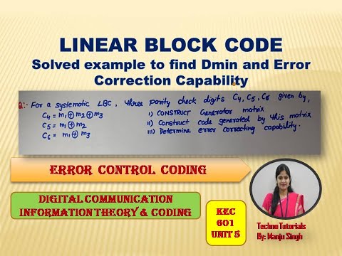 Video: Ano ang linear block code?