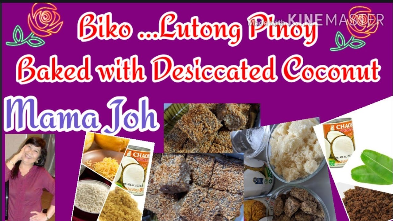 Biko Baked with Desiccated Coconut Lutong Pinoy -Lutong Bahay (How to ...
