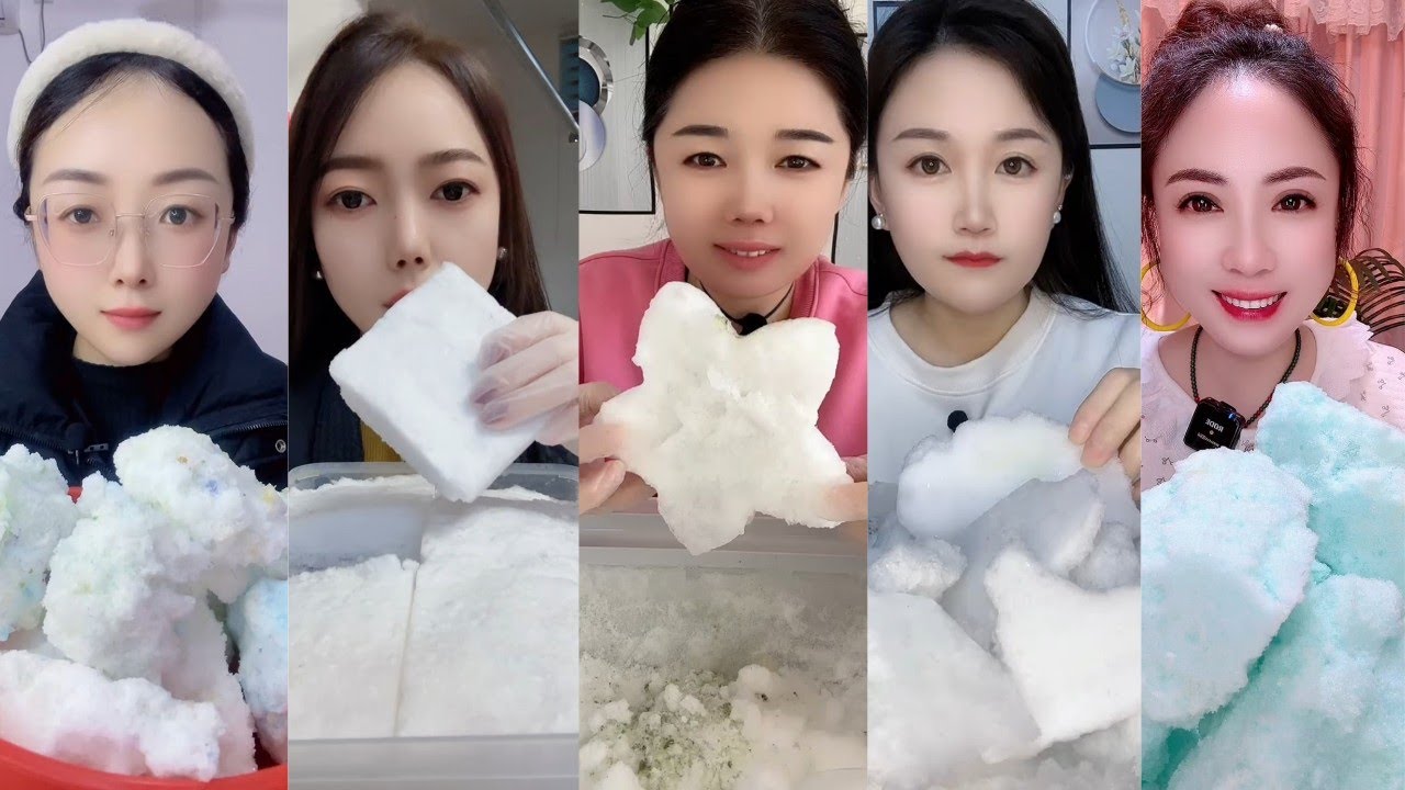 ASMR ICE EATING || FREEZER FROST EATING || SATISFYING SQUEAKY SOFT FROST BITES ASMR🧊 