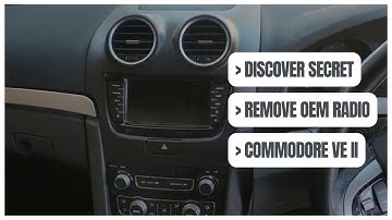 Discover the Secret: How to remove factory radio HOLDEN COMMODORE VE SERIES II 2011 (Latest 2025)