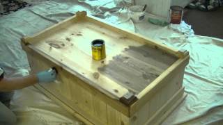 How To Stain Pine Furniture ( Solvent based Stain )