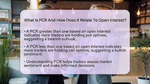 What Is PCR And How Does It Relate To Open Interest? - Stock and Options Playbook