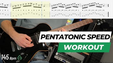 Pentatonic Alternate Picking Workout – Speed Exercise Play-Along