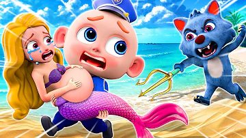 Baby police Liberate Mermaid Pregnant 👮🧜 | Baby Police Song | NEW✨ More Nursery Rhymes & Baby Songs