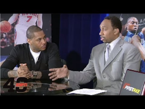 Stephen A. explains to Carmelo Anthony why he's not a superstar (2012) | First Take | ESPN Archive