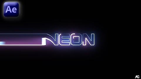 After Effect Tutorial - Neon Text Reveal Animation by using Saber Plugin