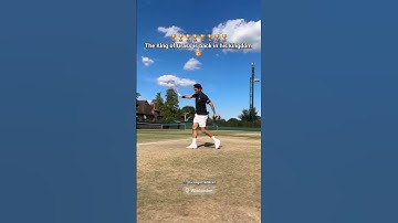 👑 The King of Grass Roger Federer  hitting in his kingdom at Wimbledon. #tennis