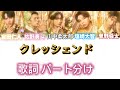 『M!LK』クレッシェンド 歌詞動画 パート分け 