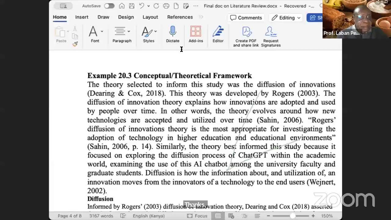 SEMINAR ON LITERATURE REVIEW BY PROF. LABAN AYIRO