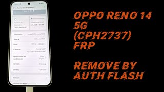 OPPO RENO 14 5G (CPH2737) AUTH FLASH AND FRP UNLOCK☑️🆗
