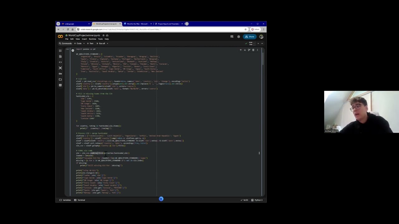 Machine Learning Project - World Cup Predictions 2026