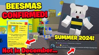 BEESMAS COMING IN SUMMER 2024 BUT NOT XMAS...   EVENT RELEASE DATE TODAY!! (BEE SWARM SIMULATOR)