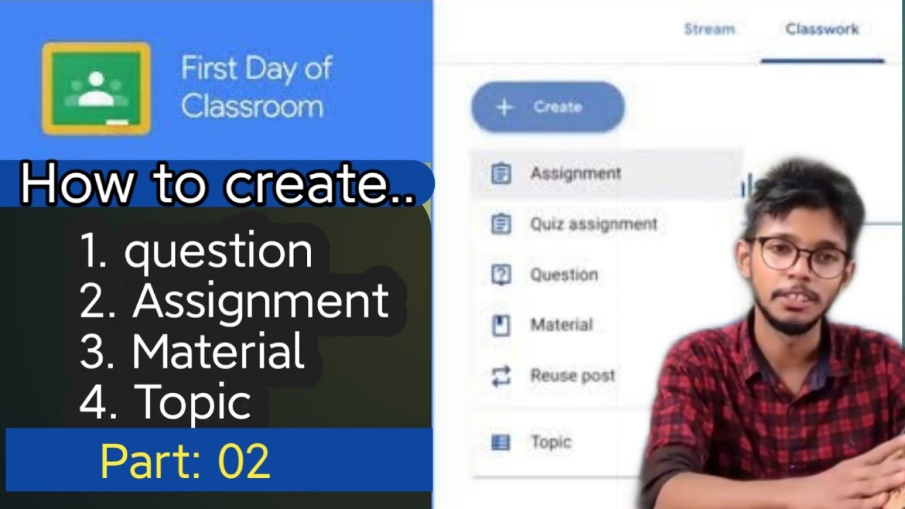 google classroom question vs assignment