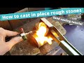 How to cast in place rough stones  beginners  sand casting tutorial